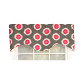 RLF Home Ikat Domino Cornice Window Treatment Valance Fits up to 48"W 3" Rod Pocket 50" x 17" Flamingo