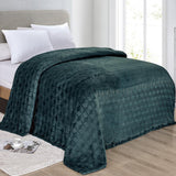 Amrani Bedcover Embossed Blanket Soft Premium Microplush Green by Plazatex