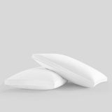 NY&C Home Cragmont Pillow Double Piping Border Down Alternative Filling, White, 20" x 28"