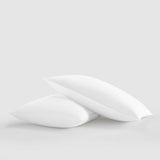 NY&C Home Cotton Shell Pillow White Duck Feather Filling, White, 20" x 28"