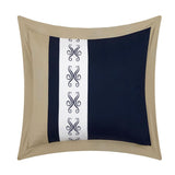 Chic Home Irina Pinch Pleat Pintuck Design BIB Sheet Set 20 Pieces Comforter Pillowcases Window Treatments Decorative Pillows & Shams Navy