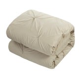Chic Home Mycroft Pinch Pleated Ruffled Bed In A Bag Soft Microfiber Sheets 10 Pieces Comforter Decorative Pillows & Shams Taupe