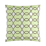 Chic Home Dirch Block Geometric Embroidered BIB Sheet Set 20 Pieces Comforter Pillowcases Window Treatments Decorative Pillows & Shams Green