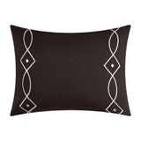 Chic Home Dirch Block Geometric Embroidered BIB Sheet Set 20 Pieces Comforter Pillowcases Window Treatments Decorative Pillows & Shams Green