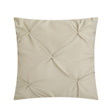 Chic Home Mycroft Pinch Pleated Ruffled Bed In A Bag Soft Microfiber Sheets 10 Pieces Comforter Decorative Pillows & Shams Taupe