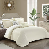 Chic Home Emery Comforter Set Casual Country Chic Pleated Bedding - Decorative Pillows Shams Included - Beige