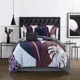 Chic Home Anaea Comforter Set Large Scale Abstract Floral Pattern Print Bedding - Decorative Pillows Shams Included - Multi