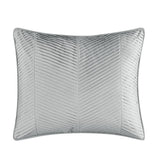 Chic Home Meredith Comforter Set Plush Ribbed Chevron Design Bedding Grey