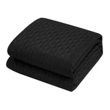 Chic Home Hortense Comforter And Quilt Set Hotel Collection Design Fish Scale Pattern Bed In A Bag Black
