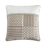 Chic Home Jodie Comforter Set Chenille Geometric Pattern Design Bed In A Bag - Sheet Set Decorative Pillows Shams Included - Beige