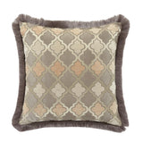 Chic Home Sue Comforter Set Chenille Geometric Scroll Pattern Flange Border Bed In A Bag - Sheet Set Bed Skirt Decorative Pillows Shams Included - Beige