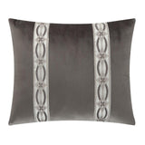 Chic Home Sue Comforter Set Chenille Geometric Scroll Pattern Flange Border Bed In A Bag - Sheet Set Bed Skirt Decorative Pillows Shams Included - Beige