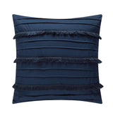 Chic Home Mayflower Comforter Set Embossed Medallion Scroll Pattern Design Bed In A Bag Navy