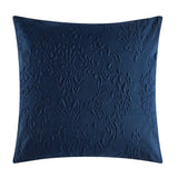 Chic Home Mayflower Comforter Set Embossed Medallion Scroll Pattern Design Bed In A Bag Navy