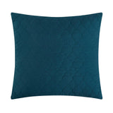 Chic Home Arlow Comforter Set Jacquard Geometric Quilted Pattern Design Bed In A Bag Teal Blue