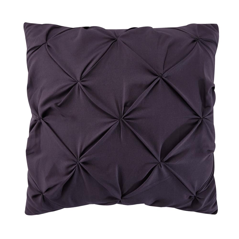 Chic Home Imani Comforter Set Jacquard Geometric Diamond Pattern Color Block Design Bed In A Bag - Sheet Set Decorative Pillows Shams Included - Plum