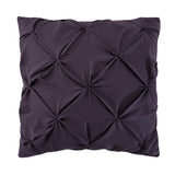 Chic Home Imani Comforter Set Jacquard Geometric Diamond Pattern Color Block Design Bed In A Bag - Sheet Set Decorative Pillows Shams Included - Plum