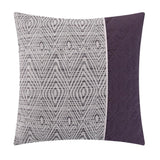 Chic Home Imani Comforter Set Jacquard Geometric Diamond Pattern Color Block Design Bed In A Bag - Sheet Set Decorative Pillows Shams Included - Plum