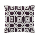 Chic Home Imani Comforter Set Jacquard Geometric Diamond Pattern Color Block Design Bedding - Decorative Pillows Shams Included - Plum