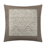 Chic Home Imani Comforter Set Jacquard Geometric Diamond Pattern Color Block Design Bedding - Decorative Pillows Shams Included - Beige