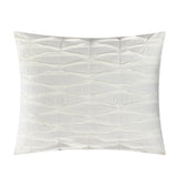 Chic Home Shefield Comforter Set Geometric Gold Tone Metallic Lattice Pattern Print Bedding - Decorative Pillows Shams Included - Beige