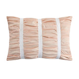 Chic Home Hubli Comforter Set Embroidered Pattern Heathered Bedding - Sheet Set Decorative Pillows Shams Included - 9 Piece - Blush