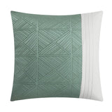 Chic Home Macie Comforter Set Jacquard Woven Geometric Design Pleated Quilted Details Bedding - Decorative Pillows Shams Included - 6 Piece - Green