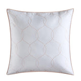 Chic Home Kensley Comforter Set Washed Crinkle Ruffled Flange Border Design Bedding Blush