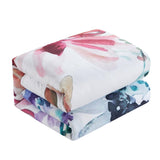 Chic Home Butchart Gardens Reversible Comforter Set Floral Watercolor Design Bed In A Bag Bedding - Sheet Set Decorative Pillows Shams Included - 9 Piece - Multi