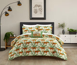 Chic Home Safari Comforter Set Big Cat Jungle Themed Pattern Print Bed In A Bag Bedding - Sheets Pillowcases Decorative Pillows Shams Included - 8 Piece - Multi
