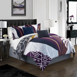 Chic Home Anaea Comforter Set Large Scale Abstract Floral Pattern Print Bed in a Bag - Sheet Set Decorative Pillows Shams Included - Multi