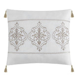 Chic Home Artista Cotton Blend Comforter Set Jacquard Geometric Pattern Design Bedding - Decorative Pillows Shams Included - 5 Piece - Taupe