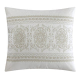 Chic Home Davina Comforter Set Geometric Hexagonal Pattern Design Bedding - Decorative Pillows Shams Included - 5 Piece - Beige