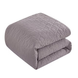 Chic Home Davina Comforter Set Geometric Hexagonal Pattern Design Bedding - Decorative Pillows Shams Included - 5 Piece - Lavender