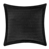 Chic Home Ryland Comforter Set Ribbed Textured Microplush Sherpa Bed In A Bag - Sheet Set Pillow Shams Included - Black