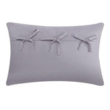 Chic Home Brice Comforter Set Pleated Embroidered Design Bedding - Decorative Pillows Shams Included - 5 Piece - Lilac