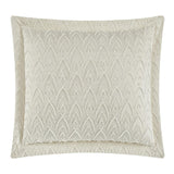 Chic Home Reign Comforter Set Clip Jacquard Geometric Pattern Design Bedding - Decorative Pillows Shams Included - 5 Piece - Beige