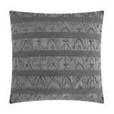 Chic Home Reign Comforter Set Clip Jacquard Geometric Pattern Design Bed In A Bag Bedding - Sheets Pillowcases Decorative Pillows Shams Included - 9 Piece - Grey