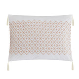 Chic Home Reign Comforter Set Clip Jacquard Geometric Pattern Design Bedding - Decorative Pillows Shams Included - 5 Piece - Blush Pink
