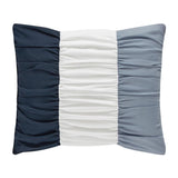 Chic Home Kinsley Comforter Set Color Block Design Distressed Stripe Print Bed In A Bag Bedding - Sheets Pillowcase Decorative Pillows Sham Included - Navy