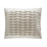 Chic Home Bradley Comforter Set Diamond Pinch Pleat Pattern Design Bedding - Decorative Pillow Shams Included - 4 Piece - Beige