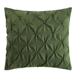 Chic Home Bradley Comforter Set Diamond Pinch Pleat Pattern Design Bedding - Decorative Pillow Shams Included - 4 Piece - Green