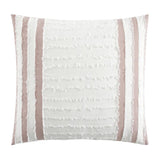 Chic Home Sofia Cotton Comforter Set Clip Jacquard Striped Pattern Design Bedding - Decorative Pillow Shams Included - 4 Piece - Blush