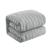 Chic Home Jessa Comforter Set Washed Garment Technique Geometric Square Tile Pattern Bedding - Pillow Shams Included - 3 Piece - Grey