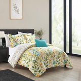 Chic Home Blaire 4 Piece Comforter Set Reversible Hand Painted Floral Print Design Bedding Multi-color