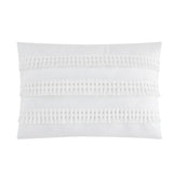 Chic Home Emma Bedding Comforter, Seersucker Fabric with Striped Design, 6 Pieces Comforter Set Grey
