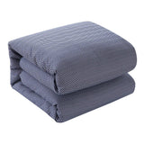 Chic Home Laurel Duvet Cover Set Graphic Herringbone Pattern Print Design Bedding - Pillow Shams Included - 3 Piece - Navy