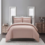 Chic Home Laurel Duvet Cover Set Graphic Herringbone Pattern Print Design Bed In A Bag Bedding - Sheets Pillowcases Pillow Shams Included - 7 Piece - Blush