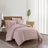 Chic Home Laurel Duvet Cover Set Graphic Herringbone Pattern Print Design Bedding - Pillow Shams Included - 3 Piece - Blush