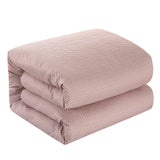 Chic Home Laurel Duvet Cover Set Graphic Herringbone Pattern Print Design Bedding - Pillow Shams Included - 3 Piece - Blush